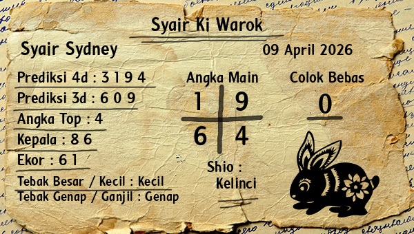 Syair Ki Warok - Syair Sydney