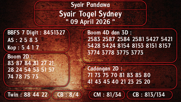 Syair Pandawa - Syair Togel Sydney