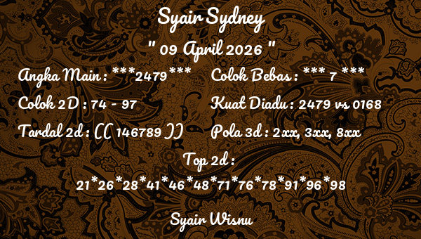 Syair Wisnu - Syair Sydney